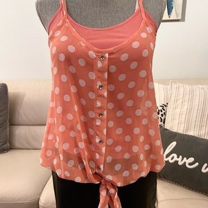 B. Jewel Sheer Spaghetti Strap Camisole Top